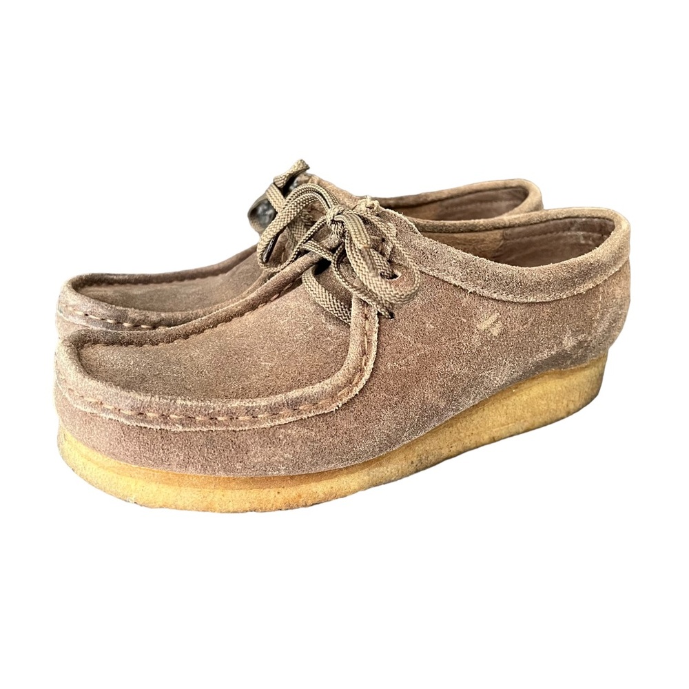 Clarks Tan Suede Wallabee-Style Moccasin Shoes